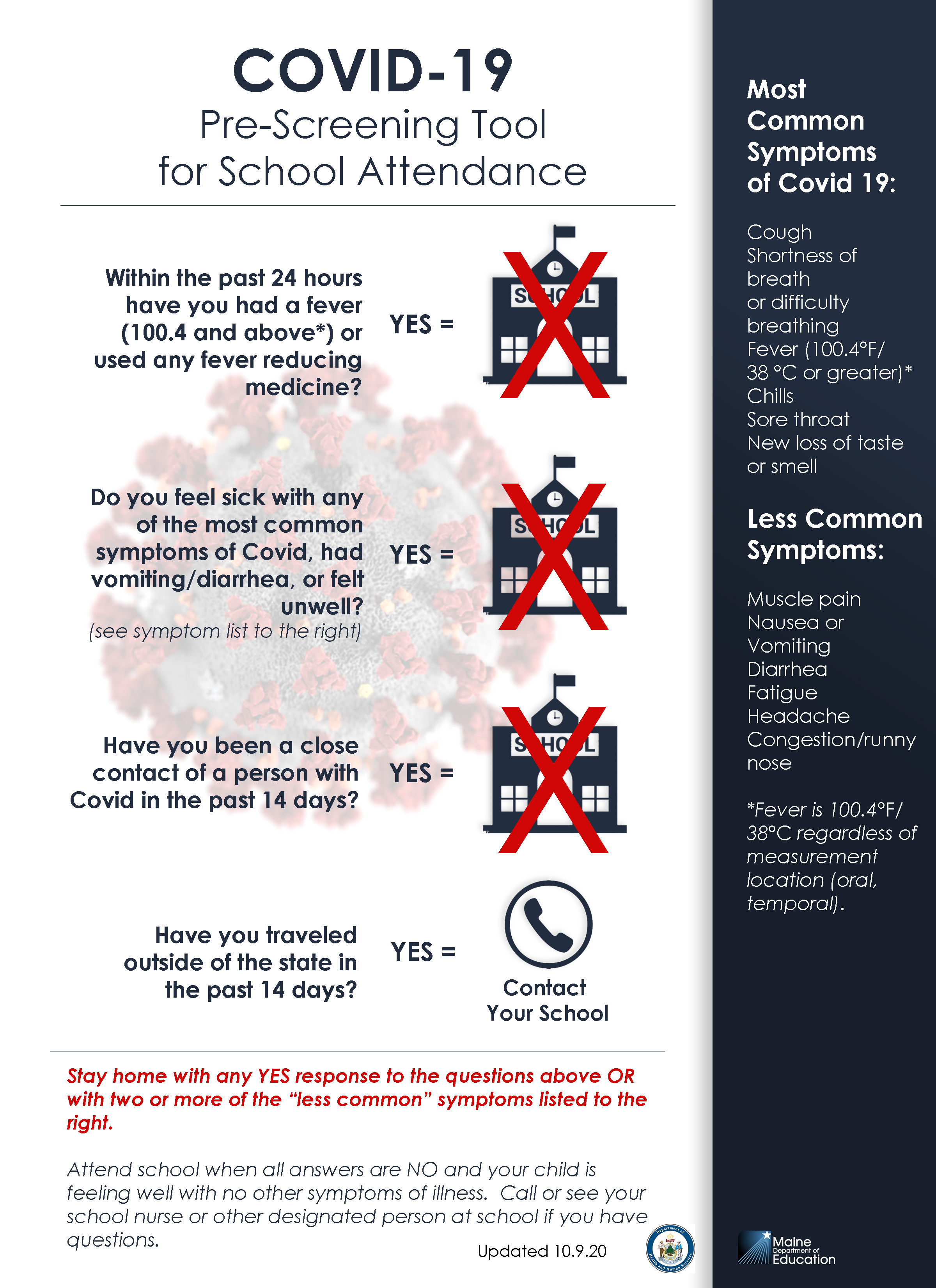 COVID-19 Pre-Screening Tool